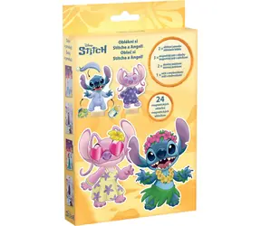 JIRI MODELS Magnetisches Anziehset mit Malbuch Lilo & Stitch / 3 Bögen Kleidung und Accessoires / Malbuch mit 8 Bildern