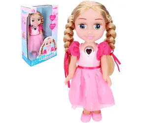 WIKY Maruška Puppe, 33 cm / singend, mit Zöpfen / ab 3 Jahren / 3 AAA-Batterien enthalten