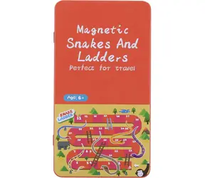 WIKY Schlangen und Leitern - Spiel in der Metalldose / Brettspiel / Magnetisch / Reisespiel / Ab 6 Jahren