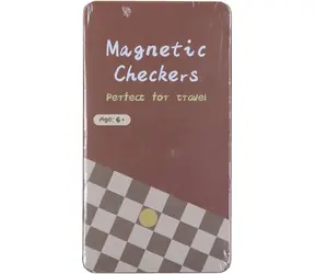 WIKY Magnetisches Reisespiel Dame in der Metalldose / Brettspiel / ab 6 Jahren