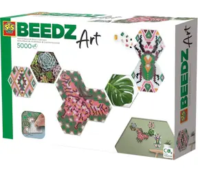 SES Creative Aufbügelperlen Beedz Art Botanika / sechseckige 3D-Perlen / 5000 Stück / ab 12 Jahren
