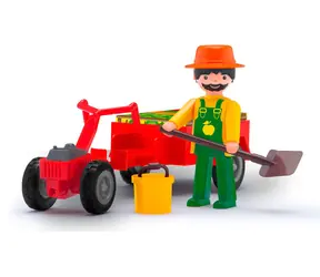 EFKO Spielset Gärtnerberuf Igráček / Figur mit Traktor / ab 3 Jahren