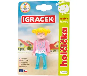 EFKO Figur Familie Igráček, kleines Mädchen / Beweglich / 7,5 cm / ab 3 Jahren