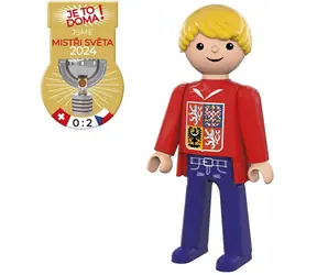 EFKO Spieler-Fan-Trikot zur Eishockey-Weltmeisterschaft 2024, rot / Höhe 7,5 cm / ab 3 Jahren