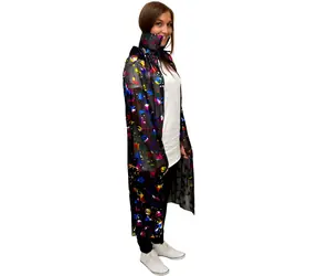 WIKY Hexenumhang mit Kürbissen, schwarz / Kostüm / Textil / 120 cm