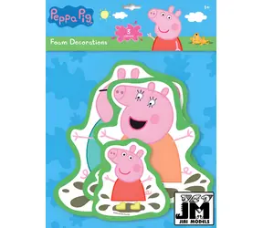JIRI MODELS Schaumstoffaufkleber Peppa Pig / 3 Stück / 29 x 39 cm / ab 3 Jahren