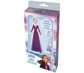 JIRI MODELS Magnetisches Anzieh-Set „Die Eiskönigin“ Elsa / Malbuch / Holzständer / ab 3 Jahren