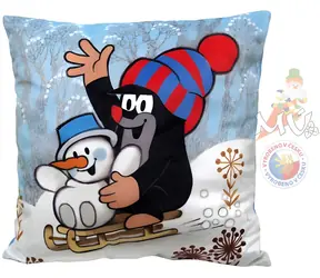 MORAVSKÁ ÚSTŘEDNA Kissen Maulwurf Winter / 30 x 30 cm / Textil / Vorschulkinder