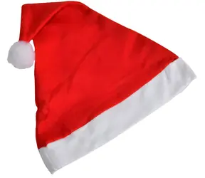 WIKY Weihnachtsmannmütze mit Bommel, rot / Karnevalsaccessoire / 28 x 38 cm / ab 3 Jahren
