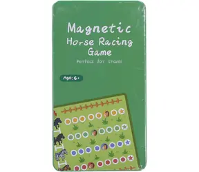 WIKY Pferderennspiel in der Metalldose / Brettspiel / Magnetisch / Reisespiel / Ab 6 Jahren