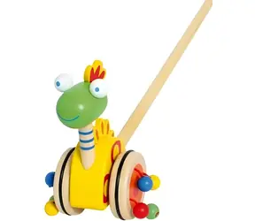 Bino Dinosaurier-Rutschauto aus Holz / 55 cm / Holz / ab 18 Monaten