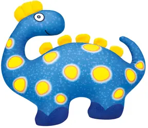 Bino Gelb-blauer Dinosaurier / Plüschtier / 33 cm
