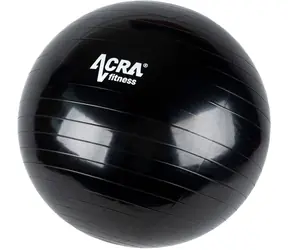 ACRA Gymnastikball schwarz / 85 cm / Belastbarkeit bis 150 kg / Höhe 180-195 cm