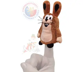 MORAVSKÁ ÚSTŘEDNA Fingerpuppe Hase 10 cm / Plüsch / ab 3 Jahren
