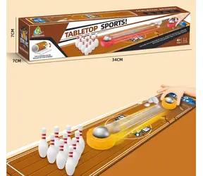 MERCO Tischbowling-Spiel / Rollend / 6 Kugeln / 1-4 Spieler