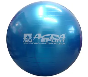 ACRA Overball 65 cm blau / Gymnastikball / Belastbarkeit 130 kg / bis zu 175 cm Höhe