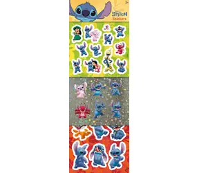 JIRI MODELS Lilo & Stitch Sticker / 3 Bögen / klassisch, Folie, Glitzer / 12 x 34,5 cm