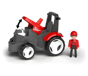 EFKO Traktor Spielzeug MultiGO Zetor rot mit Pflugschare / ab 3 Jahren