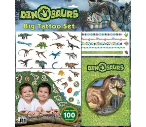 JIRI MODELS Tattoo-Buch Dinosaurier / Über 100 Tattoos / 36,5 x 39 cm / ab 3 Jahren