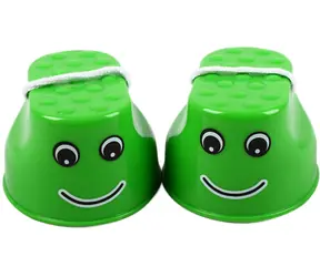 MERCO Stelzen Smile grün / Balancespiel / Rutschfeste Sohle / Kunststoff / ab 3 Jahren