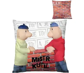 MORAVSKÁ ÚSTŘEDNA Kissen Pat a Mat Master DIYer 30 x 30 cm / Plüschkissen / ab 0 Monaten