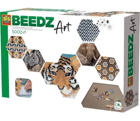 SES Creative Beedz Art Safari Bügelperlen / sechseckige 3D-Perlen / 5000 Stück / ab 12 Jahren