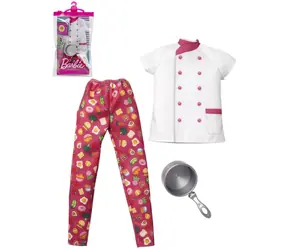 Mattel Barbie Beruf Köchin / Spielset / Outfit mit Bratpfanne / ab 3 Jahren