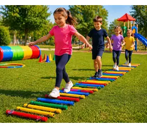 MERCO Balanceboard / 4-teiliges Set / 145 x 29 cm / Kunststoff