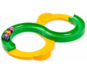 MERCO Balance-Ballbahn „Endlose Acht“ grün-gelb / Kunststoff / 34 cm / für Kinder ab 3 Jahren