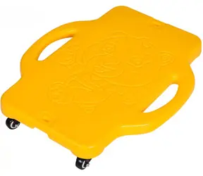 MERCO Surf-Scooter-Board mit Griffen, gelb / Mobilitätsbrett / Kunststoff / 50 x 11 x 58 cm / ab 3 Jahren