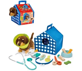 Hape Spielset „Tierarzt mit Welpe“ / 16 Teile / batteriebetrieben / ab 3 Jahren