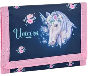 OXYBAG Kinder-Textilgeldbörse Einhorn / Geldbörse / Faltbar / Klettverschluss / 14 x 10,5 cm