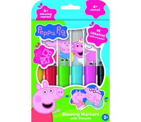 JIRI MODELS Peppa Pig Pustestifte / 6 Stifte / 4 Papiervorlagen