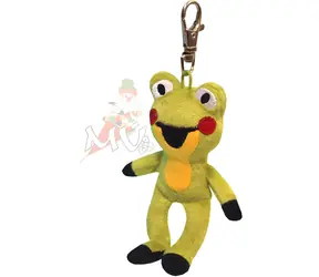 MORAVSKÁ ÚSTŘEDNA Frosch mit Karabiner / Plüsch-Schlüsselanhänger / 11 cm / auf Karte / ab 12 Monaten
