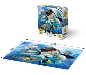 Prime 3D-Puzzle „Selfie im Ozean“ / 48 Teile / 3D-Effekt / ab 5 Jahren