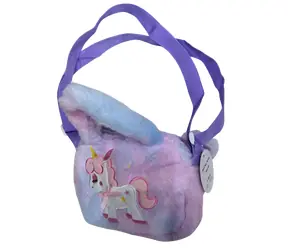 SPARKYS Umhängetasche, pink, Einhorn und Sterne / Verstellbarer Riemen / 17 x 40 x 5 cm
