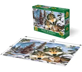 Prime 3D-Puzzle Wölfe / 100 Teile / 3D-Effekt / ab 6 Jahren