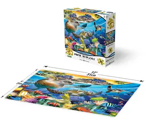 Prime 3D-Puzzle Turtle Beach / 3D-Effekt / 48 Teile / ab 6 Jahren