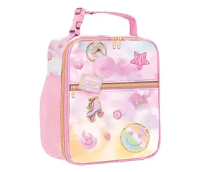 Sparkys Thermotasche im Retro-Stil mit Schlittschuhen / Thermotasche / Kinder / mit Schlüsselanhänger / 19 × 8,5 × 27,5 cm