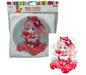 Sparkys Diamantmalerei-Puppe in Rot / Diamantmalerei / 20x20 cm