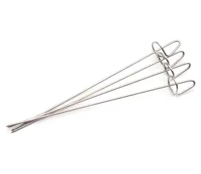 Deos Edelstahl-Grillspieße, 4 Stück / Grillspieß / Edelstahl / Kordel / 25 cm