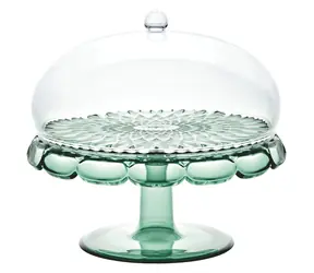 Guzzini VANITY Matcha Grün / Tortenständer mit Deckel / klein