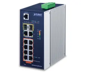 Planet IGS-4215-8P2T2S / Industrieller Switch / L2/L4 Managed / 8x GbE PoE+ / 2x GbE / 2x SFP / IP30