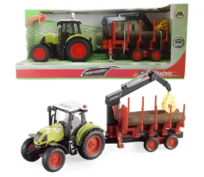 SPARKYS Traktor mit Holzanhänger, Landwirtschaftlicher Service / 1:16 / ab 3 Jahren
