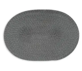 Continenta Ovales Platzset Dunkelgrau / Platzsets / Synthetische Fasern / 45 x 31 cm