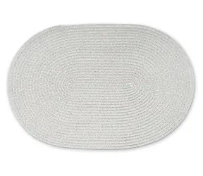 Continenta Ovales Platzset Hellgrau / Platzset / Synthetische Fasern / 45 x 31 cm