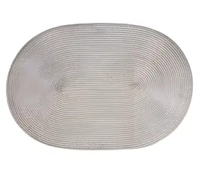 Continenta Platzset, oval, grau / Platzset / Kunstfasern / 45 x 31 cm
