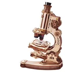 Robotime 3D-Mechanikpuzzle Mikroskop / 260 Teile / Holz / ab 14 Jahren