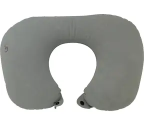 SPARKYS Aufblasbares Plüsch-Kopfteil, grau / Plüsch / 35 x 24 x 10 cm