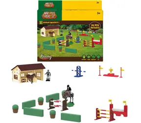 SPARKYS Bauernhof-Reitparcours-Spielset / 26 Teile / ab 3 Jahren